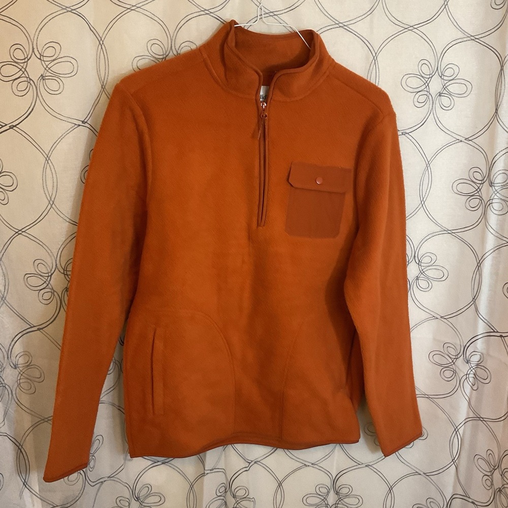 NWT Goodfellow men's quarter zip sweater, Size Small- Rusty Treasure
